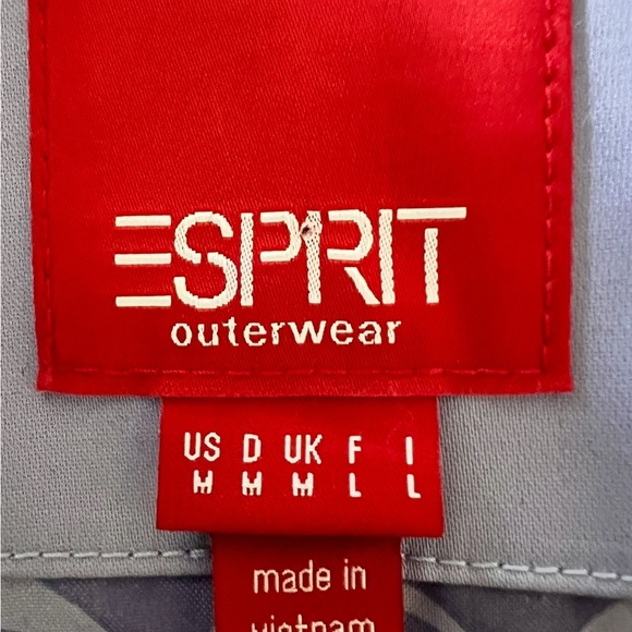 Vintage Y2K Medium ESPIRIT Lavender Lilac White Trim Cotton Blend Trench Coat - Picture 6 of 8